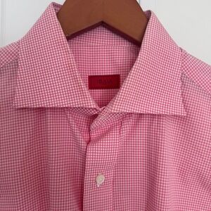 Isaia Cotton Dress Shirt Size 15.5 39 (Pristine Condition)